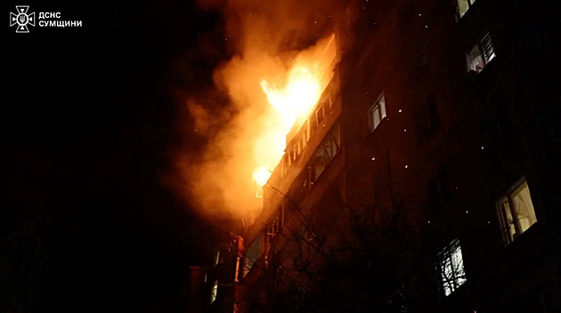 Rusové zaútočili na Sumy, nálet dronů nepřežili nejméně dva lidi